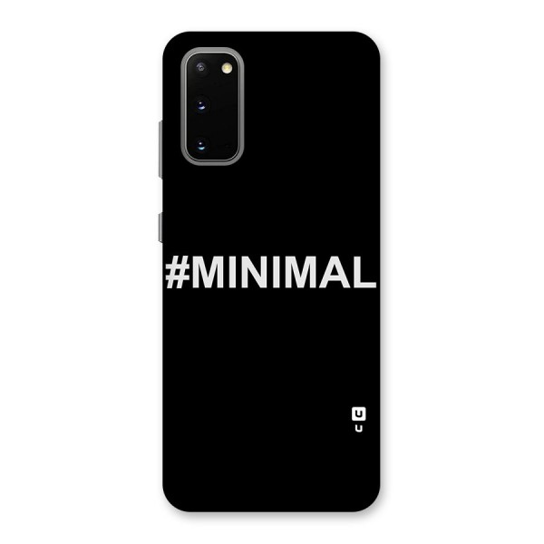 Hashtag Minimal Black Back Case for Galaxy S20