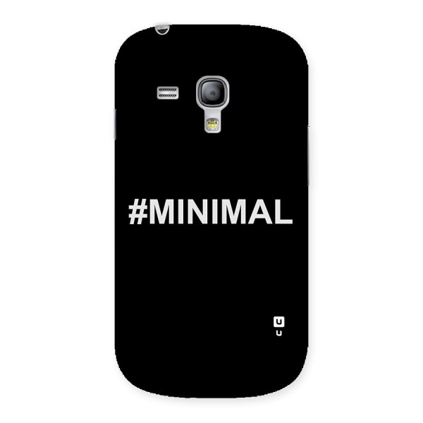 Hashtag Minimal Black Back Case for Galaxy S3 Mini