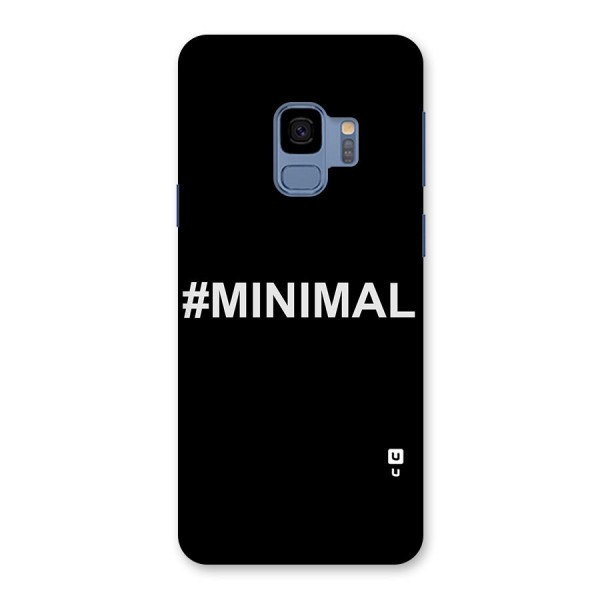 Hashtag Minimal Black Back Case for Galaxy S9