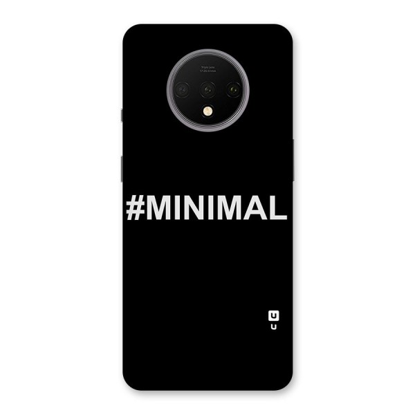 Hashtag Minimal Black Back Case for OnePlus 7T