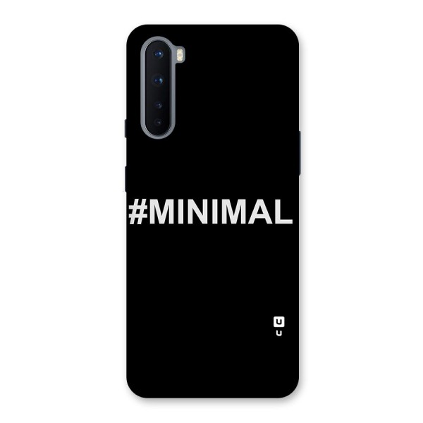 Hashtag Minimal Black Back Case for OnePlus Nord