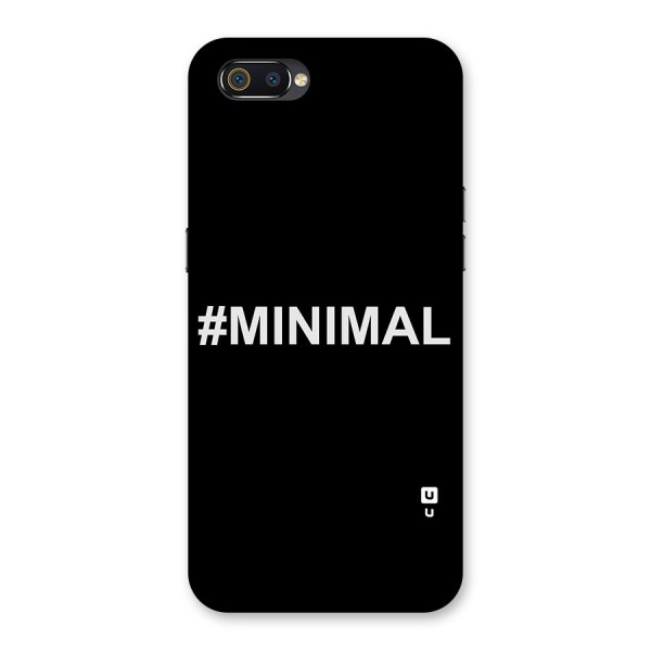 Hashtag Minimal Black Back Case for Realme C2