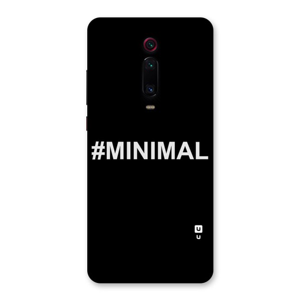 Hashtag Minimal Black Back Case for Redmi K20 Pro