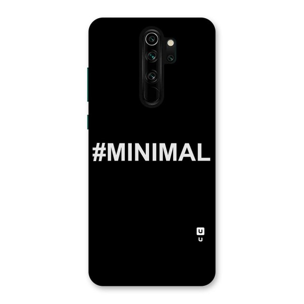 Hashtag Minimal Black Back Case for Redmi Note 8 Pro