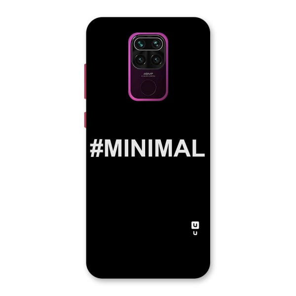 Hashtag Minimal Black Back Case for Redmi Note 9