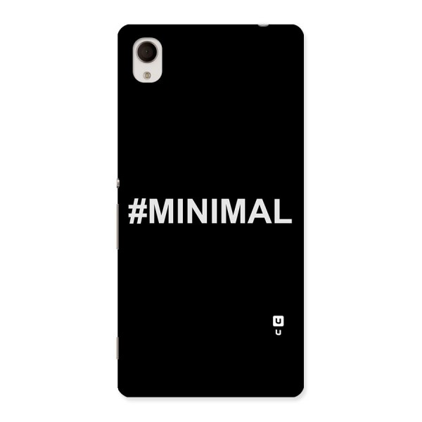 Hashtag Minimal Black Back Case for Sony Xperia M4