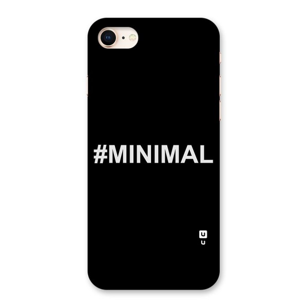 Hashtag Minimal Black Back Case for iPhone 8