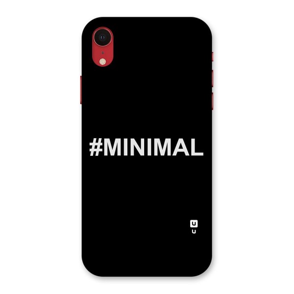 Hashtag Minimal Black Back Case for iPhone XR