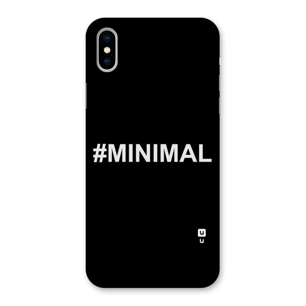 Hashtag Minimal Black Back Case for iPhone XS