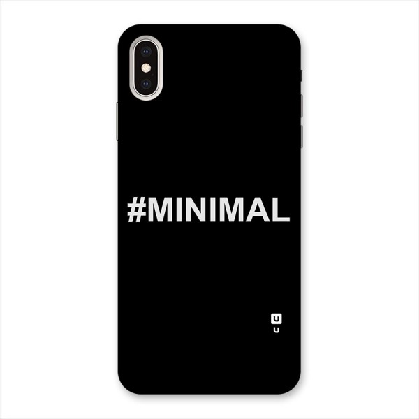 Hashtag Minimal Black Back Case for iPhone XS Max