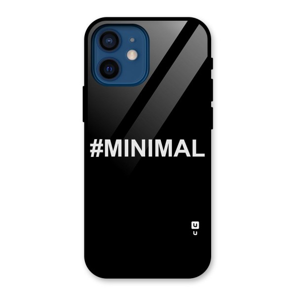 Hashtag Minimal Black Glass Back Case for iPhone 12 Mini
