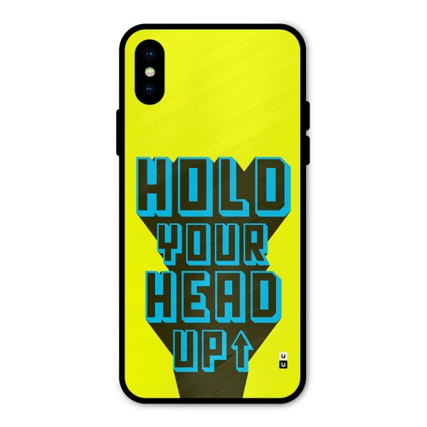 Head Up Metal Back Case for iPhone XS