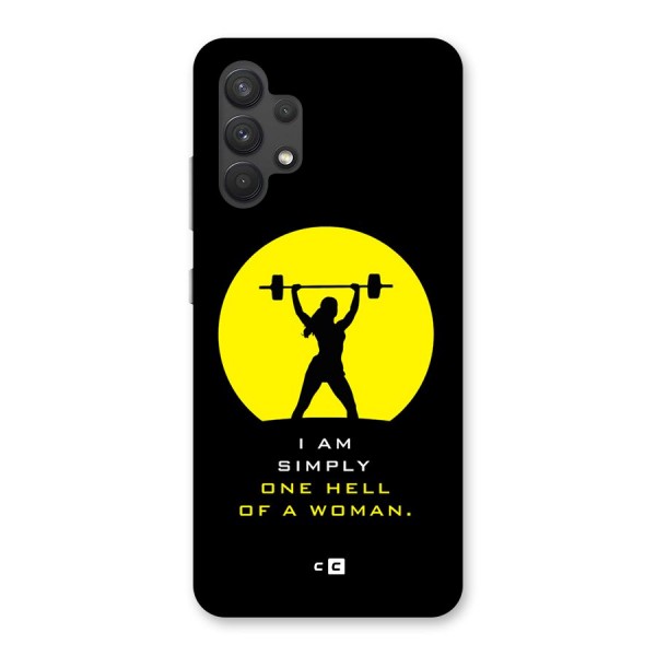 Hell Women Glass Back Case for Galaxy A32