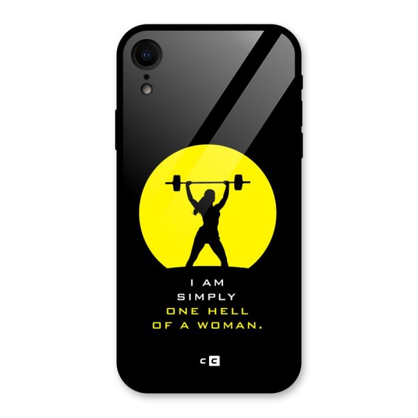 Hell Women Glass Back Case for iPhone XR