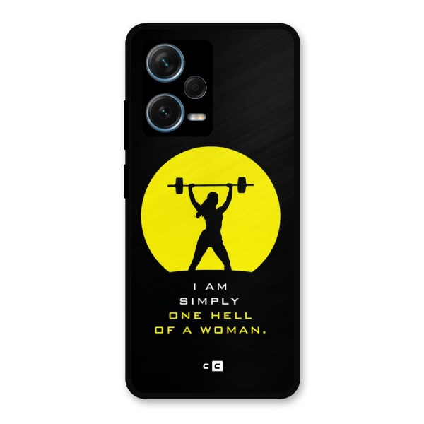 Hell Women Metal Back Case for Redmi Note 12 Pro Plus 5G