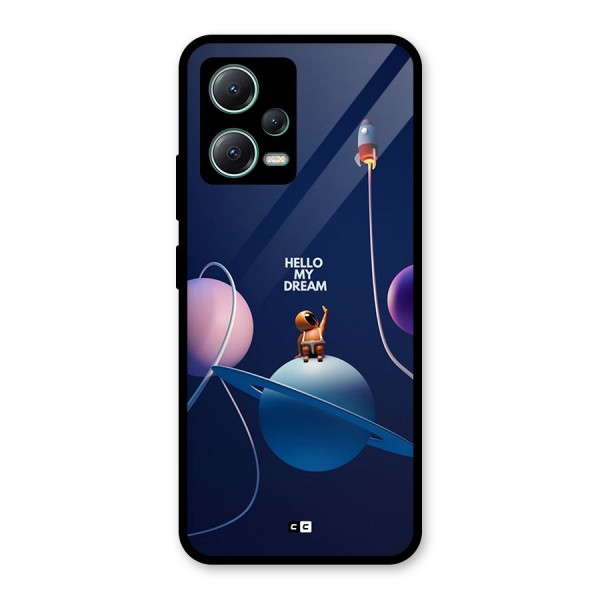 Hello My Dream Glass Back Case for Poco X5