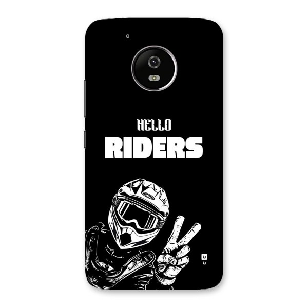 Hello Riders Back Case for Moto G5