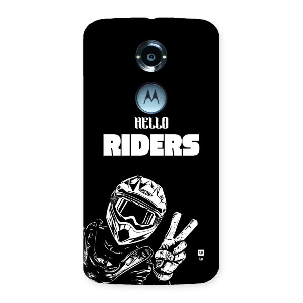 Hello Riders Back Case for Moto X2