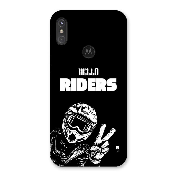 Hello Riders Back Case for Motorola One Power