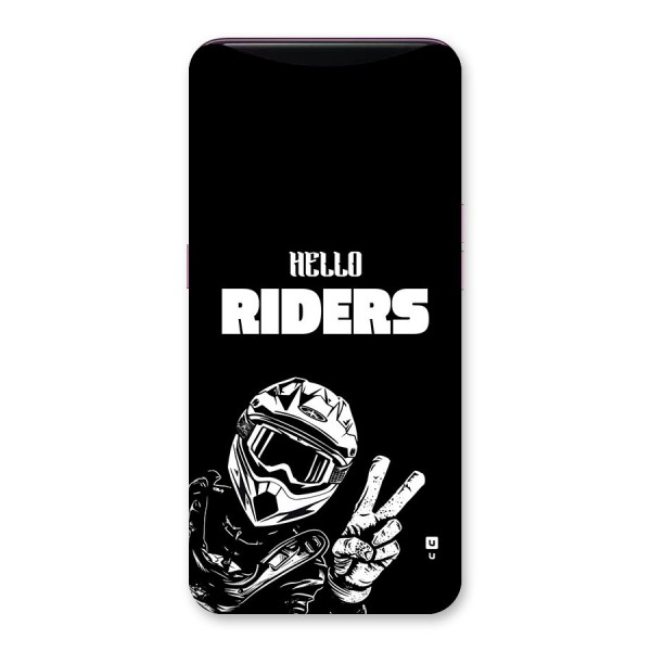 Hello Riders Back Case for Oppo Find X