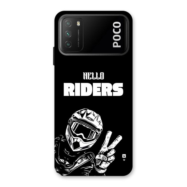 Hello Riders Back Case for Poco M3
