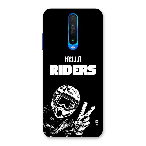 Hello Riders Back Case for Poco X2