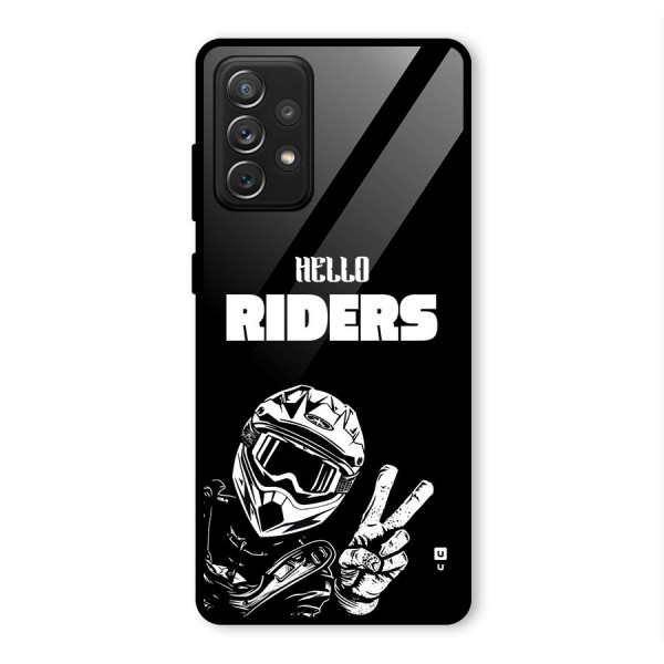 Hello Riders Glass Back Case for Galaxy A72