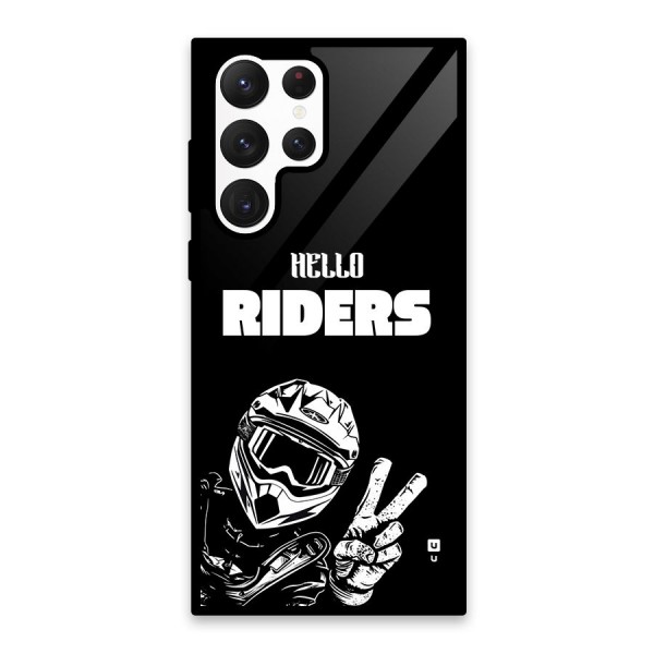 Hello Riders Glass Back Case for Galaxy S22 Ultra 5G