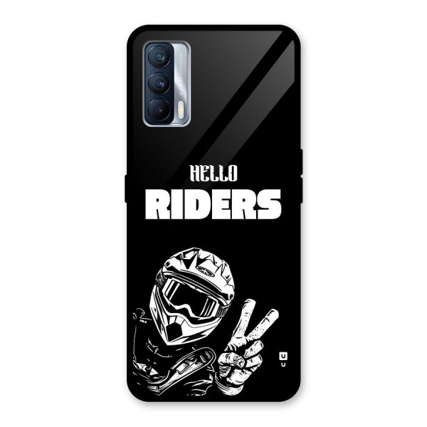 Hello Riders Glass Back Case for Realme X7