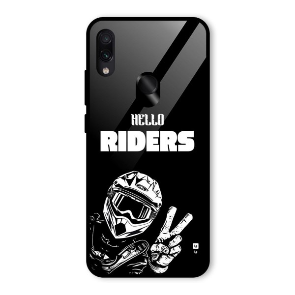 Hello Riders Glass Back Case for Redmi Note 7S