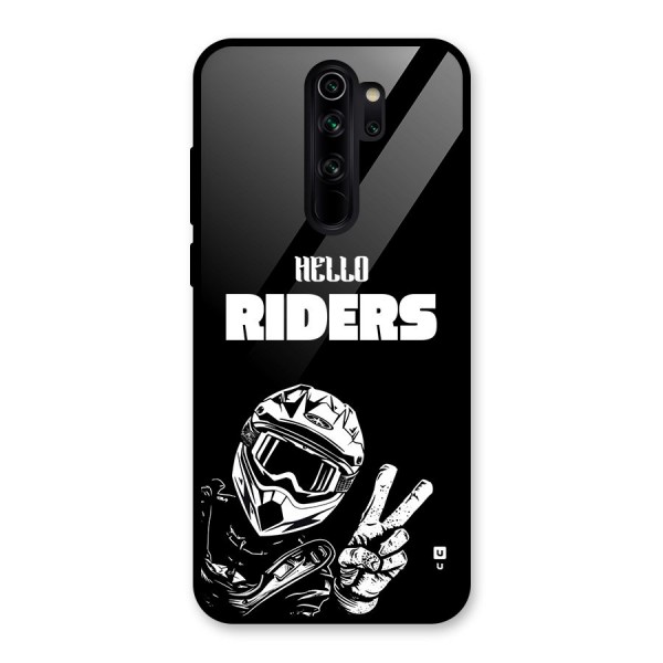 Hello Riders Glass Back Case for Redmi Note 8 Pro