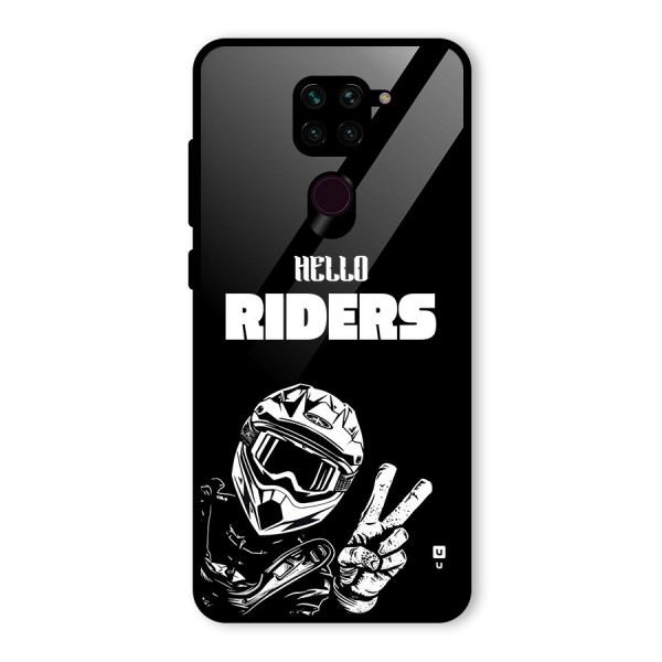 Hello Riders Glass Back Case for Redmi Note 9