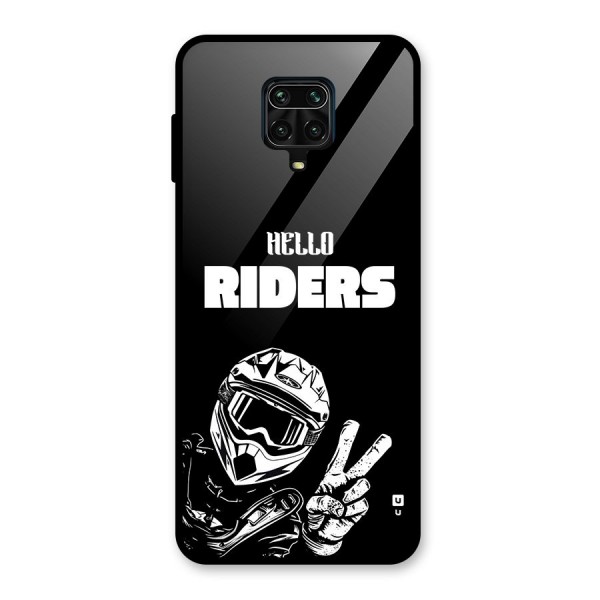 Hello Riders Glass Back Case for Redmi Note 9 Pro Max