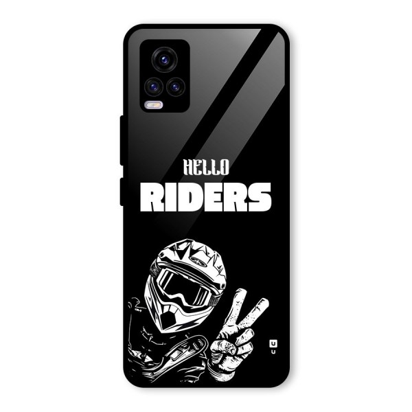 Hello Riders Glass Back Case for Vivo V20 2021