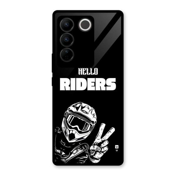 Hello Riders Glass Back Case for Vivo V27
