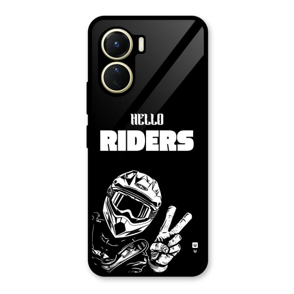 Hello Riders Glass Back Case for Vivo Y16