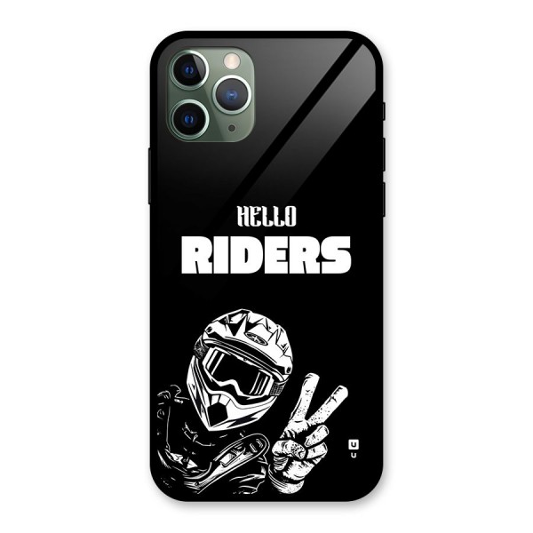 Hello Riders Glass Back Case for iPhone 11 Pro