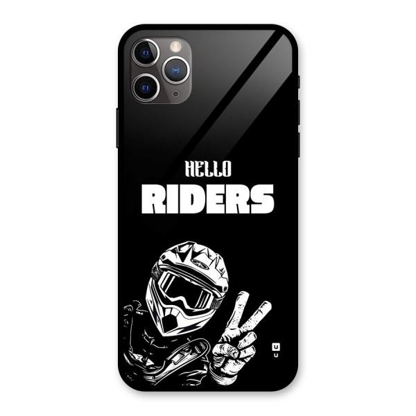 Hello Riders Glass Back Case for iPhone 11 Pro Max