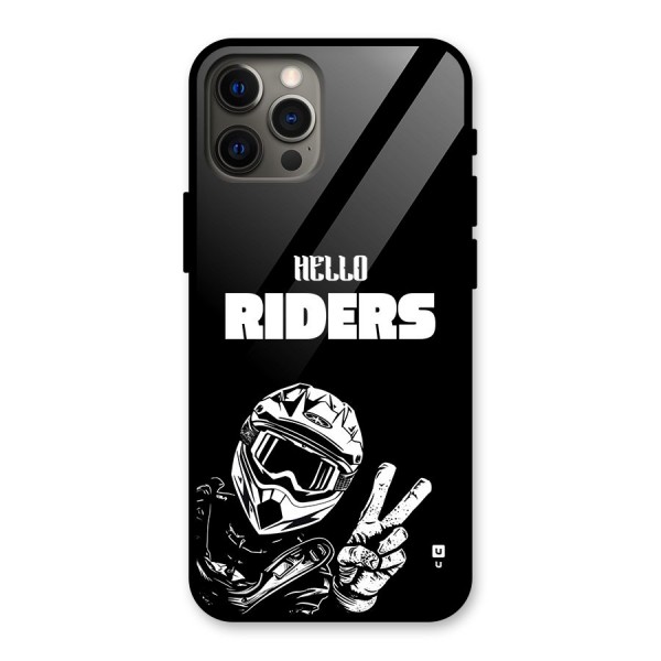 Hello Riders Glass Back Case for iPhone 12 Pro Max