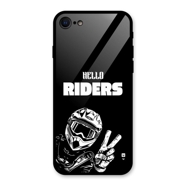 Hello Riders Glass Back Case for iPhone SE 2022