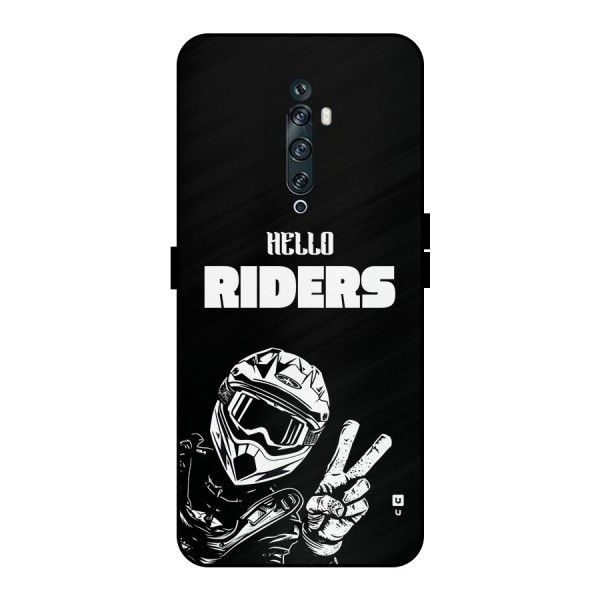 Hello Riders Metal Back Case for Oppo Reno2 F