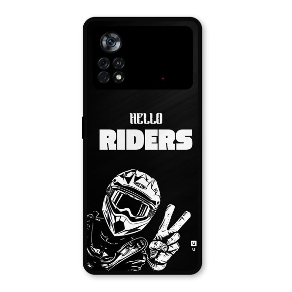 Hello Riders Metal Back Case for Poco X4 Pro 5G
