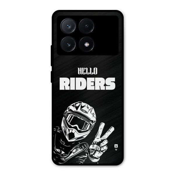 Hello Riders Metal Back Case for Poco X6 Pro