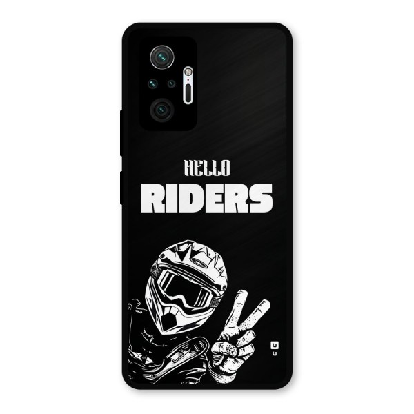 Hello Riders Metal Back Case for Redmi Note 10 Pro