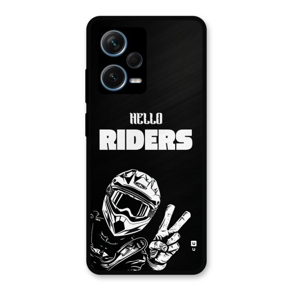 Hello Riders Metal Back Case for Redmi Note 12 Pro Plus 5G