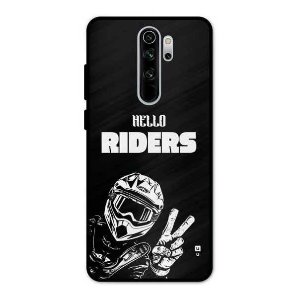 Hello Riders Metal Back Case for Redmi Note 8 Pro