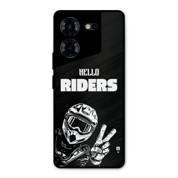 Hello Riders Metal Back Case for Tecno Pova 5 Pro 5G