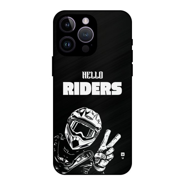 Hello Riders Metal Back Case for iPhone 14 Pro Max