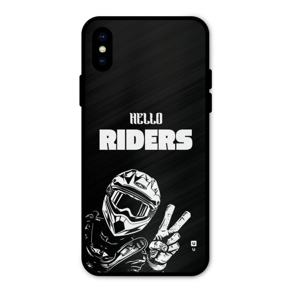 Hello Riders Metal Back Case for iPhone XS