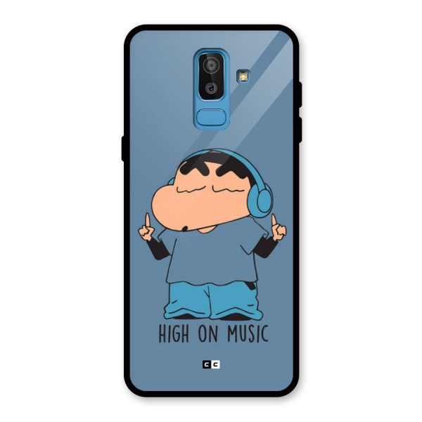High On Music Glass Back Case for Galaxy J8